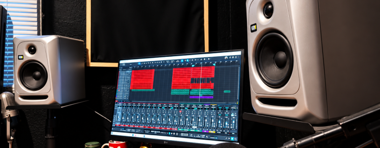 Modern-Home-Recording-Studio-Workspace