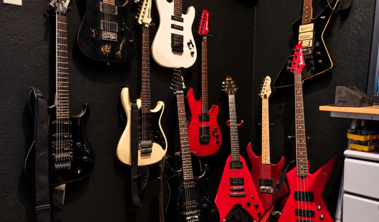 Moody-Black-Wall-Guitar-Collection